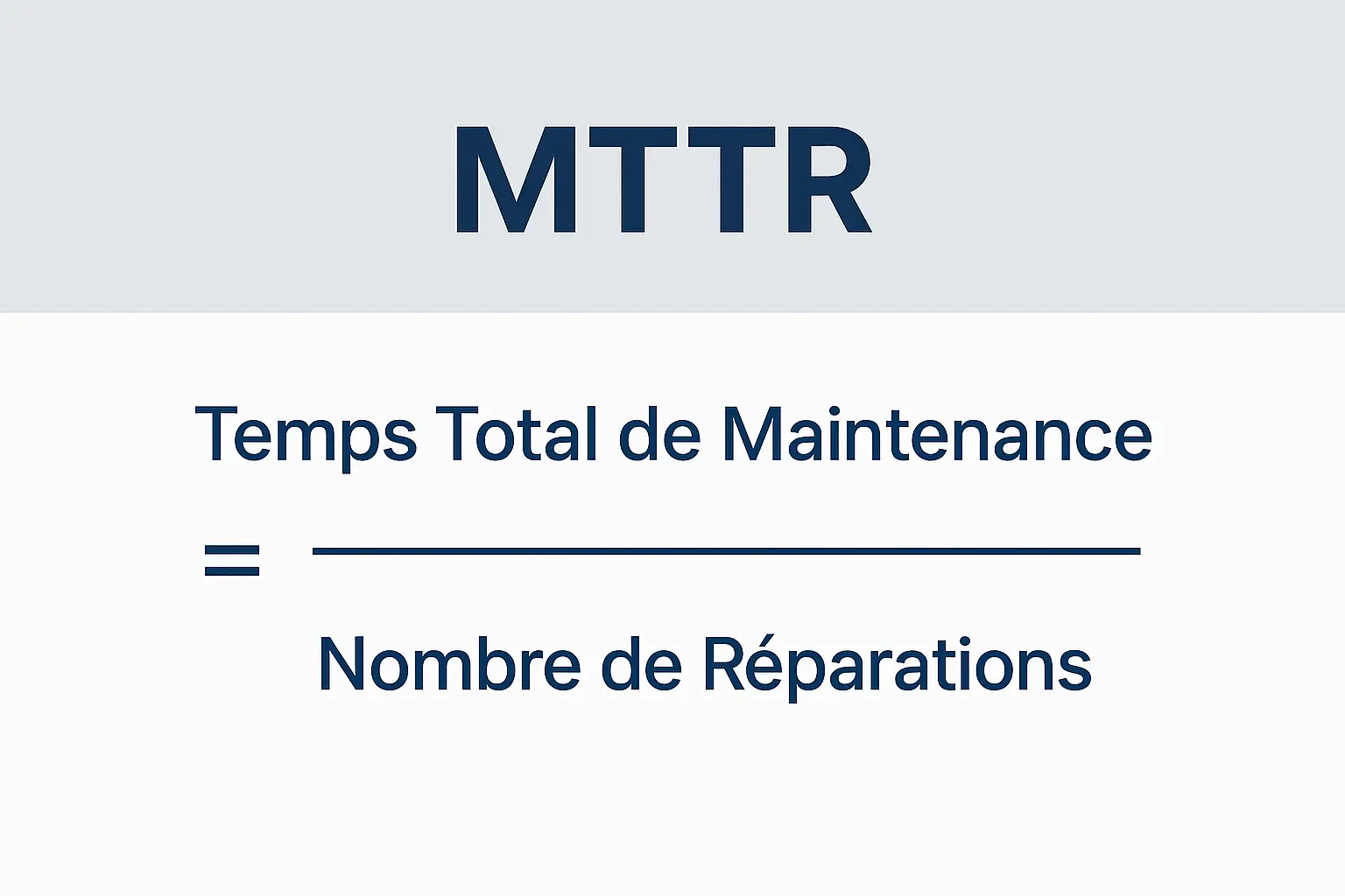Formule MTTR Infographie
