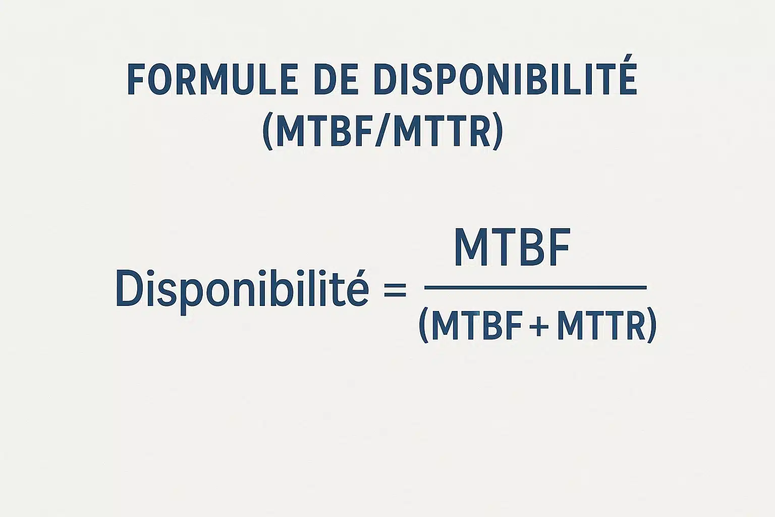 Formule Taux Disponibilité