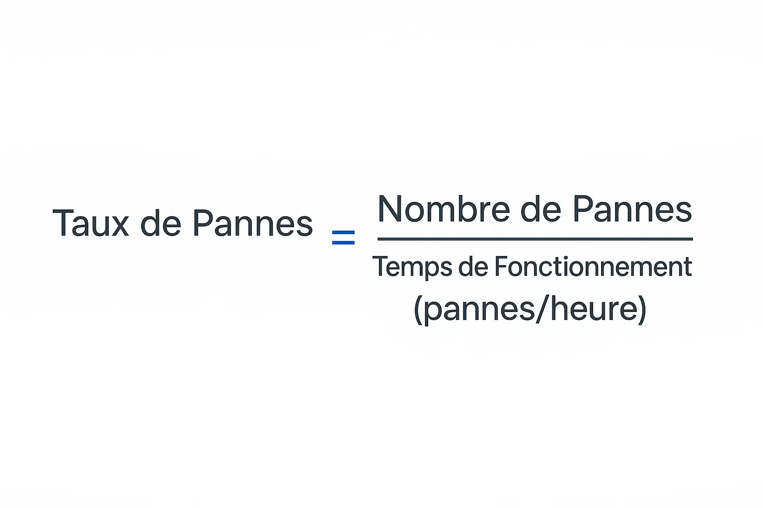 Formule Taux de Pannes