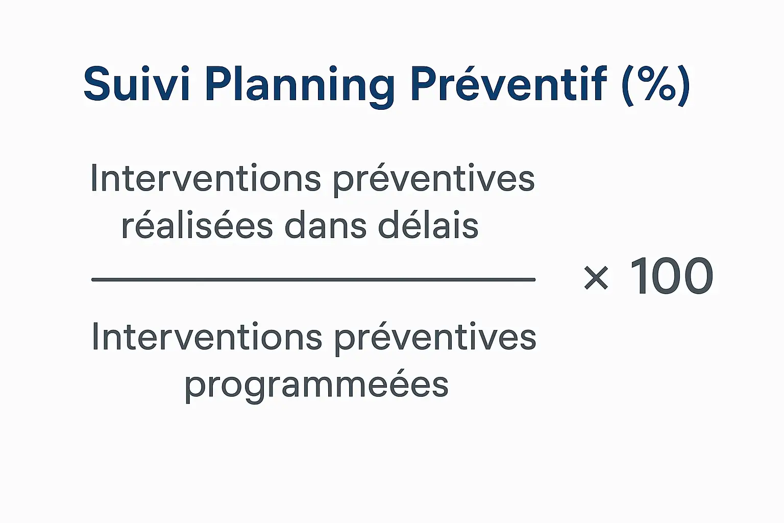 la formule Suivi Planning Préventif